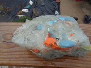 Vetro scorie di roccia graziose multicolore 7,6 libbre ZZ50 rocce paesaggio acquario - Foto 1 di 2
