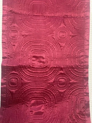 220cm Country Club Christmas Table Runner in Burgundy  - Image 1 of 4