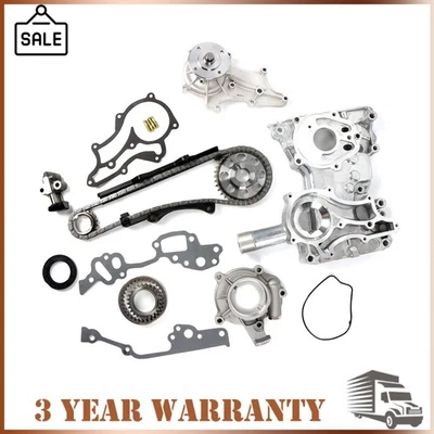 Kit de cadena de distribución bomba de aceite de agua para camioneta Toyota 1985-1995 4Runner Celica 2,4 L Foto 1 de 4
