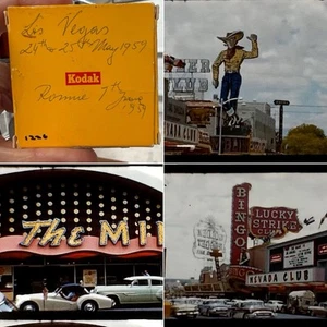 TWO 1959 Las Vegas 8mm Color HOME MOVIES pic&video! 2 Reels. - Foto 1 di 2