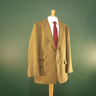 Brook Taverner Saxony Tweed Blazer Sandringham Collection Men's 44R Check Jacket - Image 1 of 4