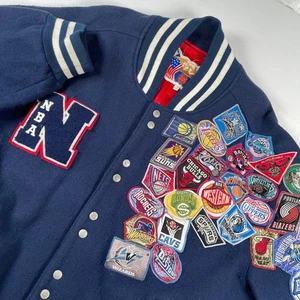 Jeff Hamilton NBA Patches Wool Varsity Jacket Mens National Basketball 3XL - Picture 1 of 15