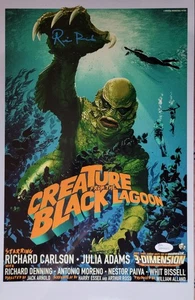 Foto auténtica firmada de Ricou Browning 11x17 con certificado de autenticidad JSA criatura de Black Lagoon - Imagen 1 de 2