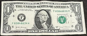 2017 A Atlanta $1 Bill Trinary Four Of A Kind 8’s Double 88’s Triple Pair Note - Picture 1 of 2