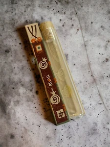 Schönes bemaltes Mezuzah Etui aus Holz und Glas - Bild 1 von 4