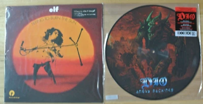 ELF Trying To Burn The Sun LP 180g Vinyl + DIO Angry Machines LP Ltd PictureDisc - Image 1 of 3