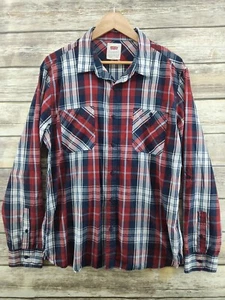 Camisa Levi's a Cuadros Manga Larga Bolsillo Rojo Botón Adulto Talla Grande L - Imagen 1 de 5