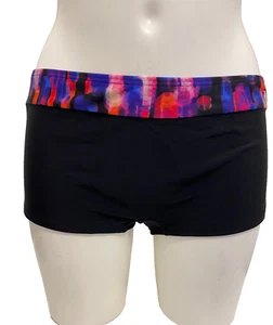 Black & Pink Bikini Shorts Bottoms 16 Swimwear Briefs Shorty Beachwear Ladies - Picture 1 of 5