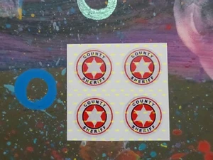 Corgi 237 Oldsmobile County Sheriff Reproduction Stickers ( Set of 4 ) - Picture 1 of 1