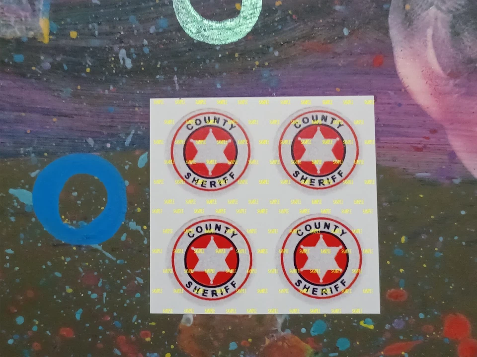 Corgi 237 Oldsmobile County Sheriff Reproduction Stickers ( Set of 4 ) - Image 1 of 1