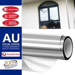 100X300cm Privacy Blackout One Way Mirror Window Tint Film Home Tinting Anti-UV - Picture 1 of 15