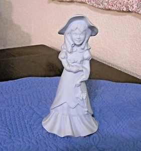 Byron Molds 1978 Girl in Hat and Dress Figurine Blue - Picture 1 of 9