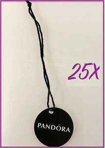 PANDORA | ETIQUETAS DE JOYERÍA DE AUTENTICIDAD NUEVAS 25X AUTÉNTICO LOGOTIPO REDONDO RARO MINORISTA - Imagen 1 de 8