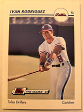 1991 Line Drive AA #592 Ivan Rodriguez Tulsa Drillers