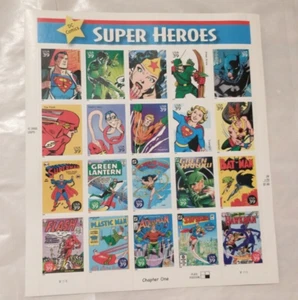 2005 DC Comics Super Heroes Single 20 Stamp Sheet NM+ Condition 39 Cent Stamps - Bild 1 von 5
