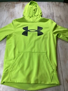 Under Armour Cold Gear Neon Yellow Hoodie Herren Small Loose - Bild 1 von 17