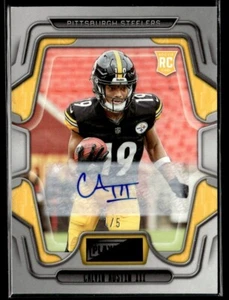 2022 Panini Playbook Rookies Signatures schwarz Calvin Austin III RC Auto 1/5 - Bild 1 von 2