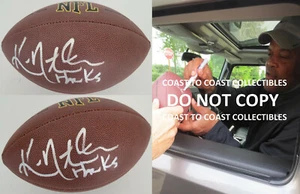 Ken Norton Jr Dallas Cowboys San Francisco 49ers UCLA signed football COA proof - Picture 1 of 3