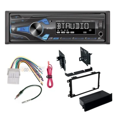 JENSEN Single Din Bluetooth Car Stereo AM/FM Radio & kit for 2003-2006 Chevy Silverado