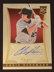 2013 PANINI SELECT CHRIS HERRMANN #199 ROOKIE AUTO AUTOGRAPH /750 TWINS 