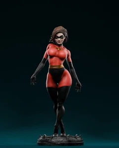 Elastic girl 3d Printed Figure Hand painted Statue  Collectible Gift figure - Picture 1 of 9