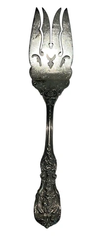 Reed & Barton FRANCIS I Sterling Silver Large Meat Serving Fork 9 3/8 No Mono Cover