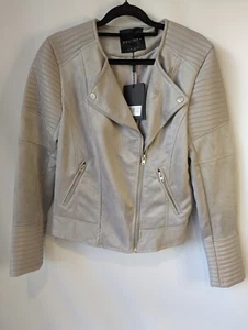 decjuba yazmin biker jacket. Size 12. NWT - Foto 1 di 11