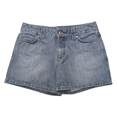 Tommy Hilfiger Low Rise Jean Shorts Womens 4 (28x4.5) Blue Denim 2000s Flag Logo - Image 1 of 4