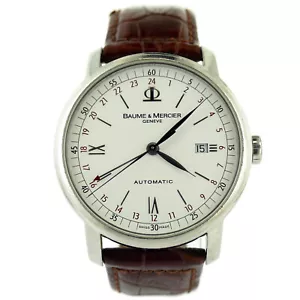 BAUME & MERCIER AUTOMATIC 65494 CLASSIMA XL EXECUTIVE WHITE DIAL S.S. MENS WATCH - Picture 1 of 7