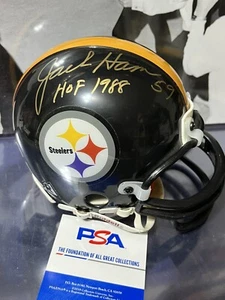 PITTSBURGH STEELERS Jack Ham #59 SIGNED RIDDELL MINI HELMET HOF 1988 PSA/Dna - Picture 1 of 3