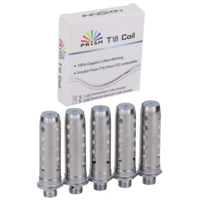 5er Pack INNOKIN Prism / Endura Coil Verdampferkopf für T18, T18 2 und T22 - Bild 1 von 4