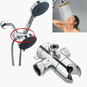 Adjustable 3 Way Shower Diverter Valve with Chrome Finish ABS Material - Picture 1 of 12
