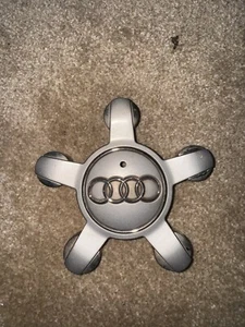 x4 Audi A4 Alloy Wheel Centre Caps Set Domed Shaped Fingers Genuine - Picture 1 of 2