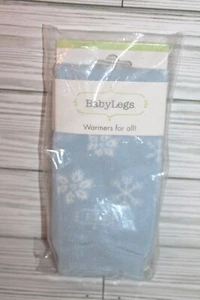 Leggings de piernas de bebé azul claro copo de nieve calentadores de piernas bebé niño niña talla única NUEVOS - Imagen 1 de 1