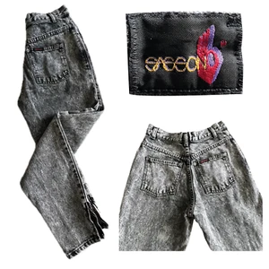 Sasson Jeans Womens 28 Waist 80s Acid Wash Zip Ankles High Waist Retro Y2K Vtg - Picture 1 of 14
