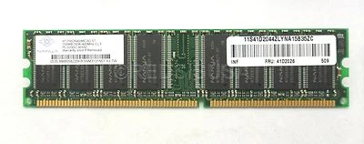 256MB PC3200 DDR-400MHz non-ECC FRU 41D2026 NT256D64S88C0G-5T - Image 1 of 4