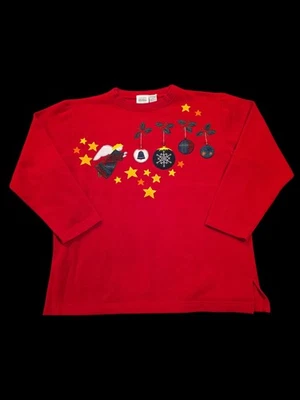 Sudadera De Colección Jason Maxwell Navidad Ángel Adornos Rojo Mujer’s L Macao Foto 1 de 4