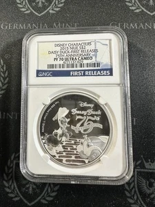 2015 Niue 1 oz Silver Proof Disney Characters Daisy Duck 75th Ann. NGC PF70 FR - Picture 1 of 4