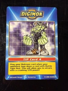 Tip Card 4 of 4 | Digimon Taco Bell Promo | Digi-Battle Card Game | Bandai 2000 - Picture 1 of 2
