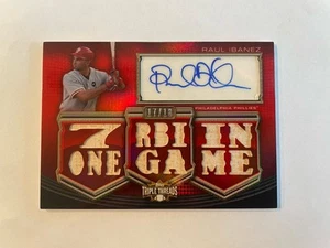 2010 Triple Threads RAUL IBANEZ Bat Relic Patch Auto /18! Beauty! Tough Sig! - Bild 1 von 5