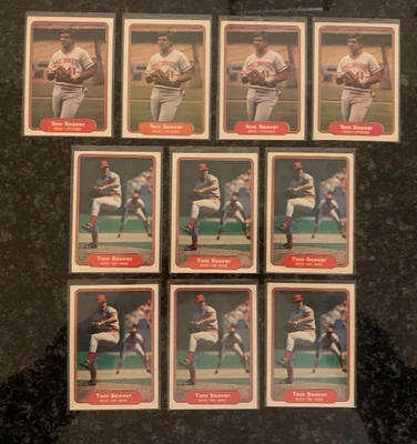 TOM SEAVER CARD LOT (1982 FLEER).....................10 TOTAL! - Image 1 of 2