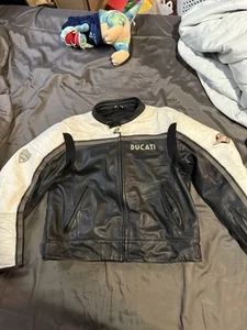 Rare Dainese Ducati Meccanica Leather Motorcycle Jacket - Picture 1 of 4