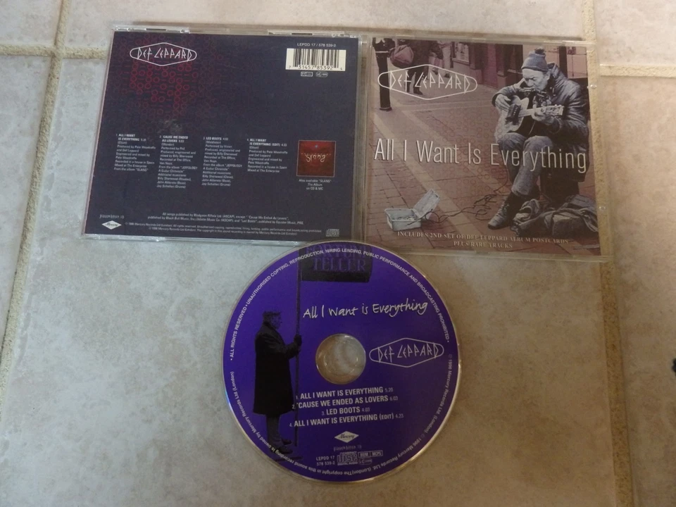 Def Leppard All I Want Is Everything Jewel Case CD Single Foto 1 de 1