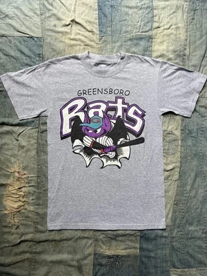 Greensboro Bats 罕见复古突破小联盟棒球衬衫 尺寸 S — 第 1/4 张图片