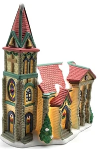 Galleria viktorianische Kirche Weihnachtsdorf mit Leuchtkasten EUC 9 Zoll - Bild 1 von 22