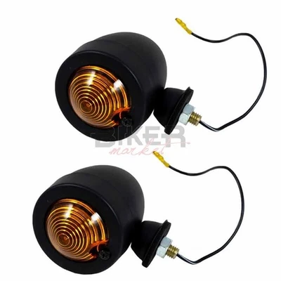 Frecce moto custom Bullet nero opaco - coppia - Bild 1 von 3