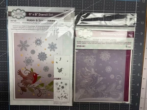 Creative Expressions "Robin & Snowflakes" 3-D Prägefolder & Schablonen Set. - Bild 1 von 1