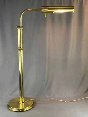 Mid-Century Frederick Cooper Brass Adjustable Pharmacy 35-54" Floor Lamp (A) - Image 1 of 4