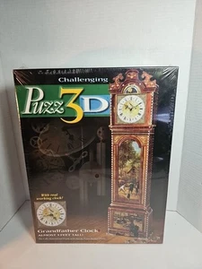 Milton Bradley Puzz3d Grandfather Clock Challenging 3d Puzzle NEW SEALED Working - Picture 1 of 11