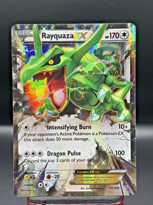 Rayquaza EX - 75/108 - Pokemon Roaring Skies XY Ultra Rare Card LP - Image 1 of 4